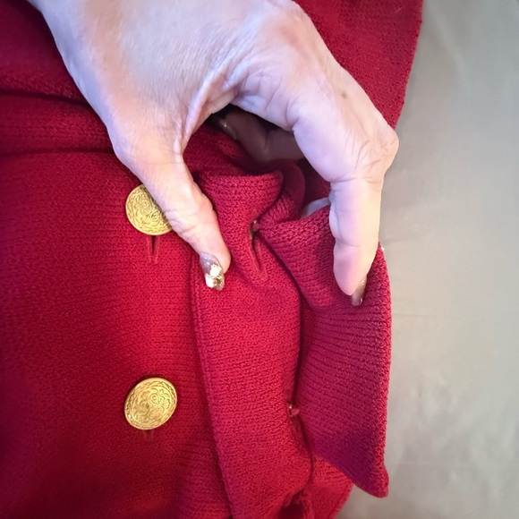 St John Collection Vintage Red/Gold Double Breast Knit Blazer Size 10/M $1395 - Picture 13 of 13